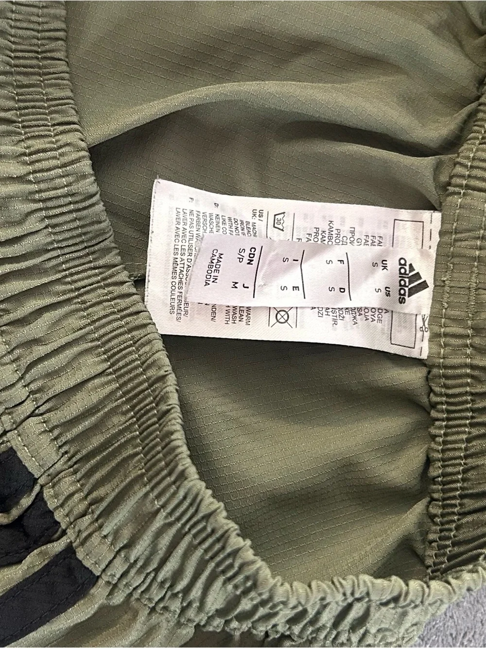 adidas along stitched zippers